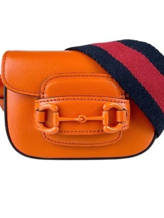 Gucci Handbags - Auth GUCCI Horsebit 1995 Shoulder Bag Orange Leather - z9027